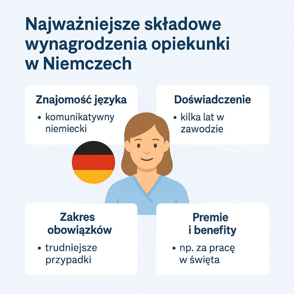 Wynagrodzenie opiekunki za granicą 2025 – praca w Niemczech